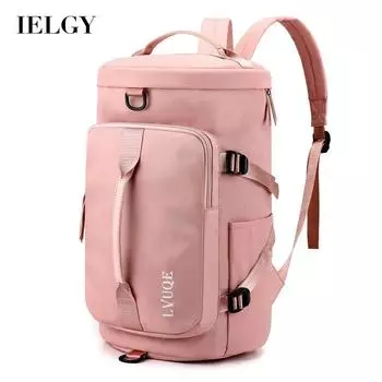 IELGY Женский водонепроницаемый спортивный оксфордский рюкзак большой вместимости чёрный