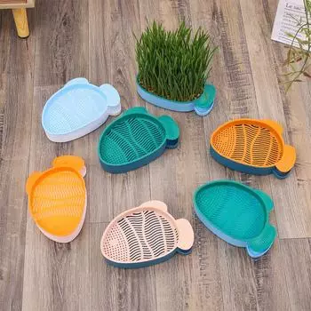 Иерархический дизайн Стакан для выращивания кошачьей травы Многоразовый контейнер для выращивания кошачьей мяты без почвы Поддон для проращивания семян Ящик для посадки