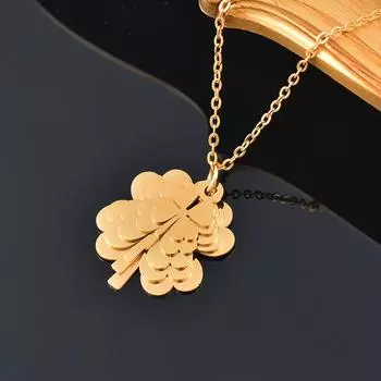 Иерархия титана и титановой стали, металлическое колье с подвеской из хрусталя любви