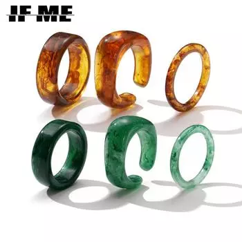 IF ME 2021, модные кольца ярких цветов с геометрическим рисунком из смолы, цепочки для женщин, нерегулярные открытые кольца со звездами, капающими маслом, ювелирные изделия, подарки для путешествий Style 1