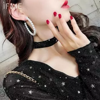 IF ME 2 шт. женские элегантные белые круглые серьги-кольца модные большие преувеличенные ювелирные изделия для девочек на свадьбу