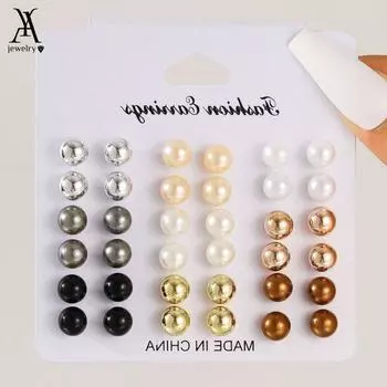 IF ME элегантные серьги с искусственным жемчугом для женщин, красочные серьги-гвоздики, гипоаллергенные аксессуары, ювелирные изделия