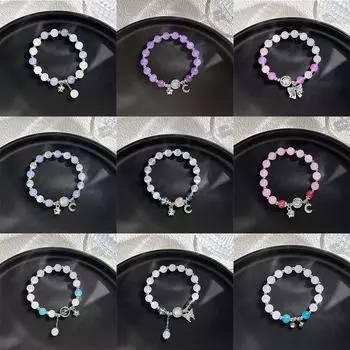 IF ME элегантный браслет из бусин Lucky Crystal Star Moon браслеты эластичные аксессуары ювелирные изделия