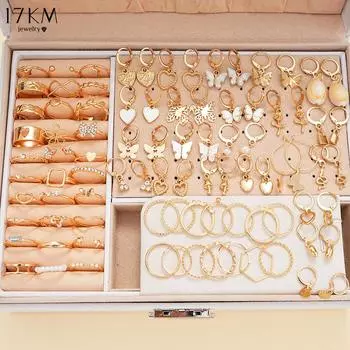 iF ME Модные серьги-бабочки в форме сердца для женщин, элегантные хрустальные искусственные жемчужины, полые кольца, аксессуары, ювелирные изделия