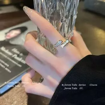 IF ME геометрическое золотое кольцо Beimu с цирконом для женщин, модное нерегулярное ретро кольцо с регулируемым указательным пальцем