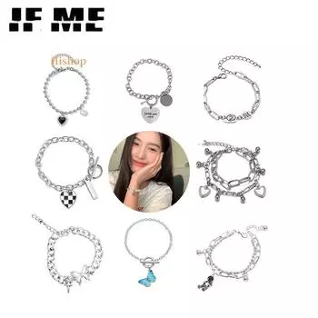 IF ME корейский серебряный браслет с жемчужным кулоном в форме сердца, элегантные браслеты, женские ювелирные изделия, модные аксессуары Style 8