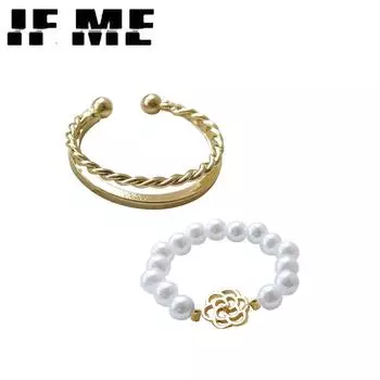 IF ME модные кольца с камелией, набор для женщин и девочек, многослойное открывающееся кольцо, простая пара, кольцо на палец с изменяемым размером, ювелирные изделия 5363301