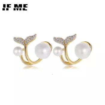 IF ME модные серьги «рыбий хвост» женские ювелирные аксессуары