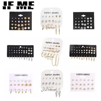 IF ME модные серьги с жемчугом и кристаллами, корейские серьги-кольца в форме сердца, женские ювелирные аксессуары 10