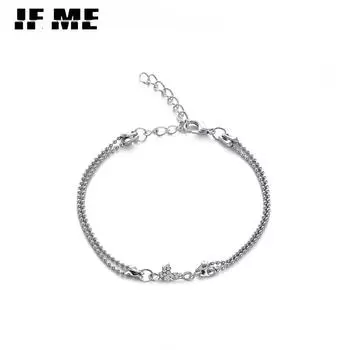 IF ME модный браслет-бабочка, двухслойные браслеты-цепочки из бисера для женщин, аксессуары, ювелирные изделия Style 1