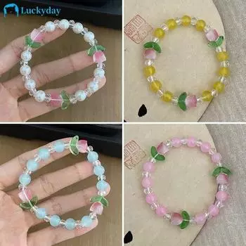 IF ME модный браслет-тюльпан эластичные браслеты-цепочки из бисера для женщин ювелирные аксессуары