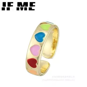IF ME простые кольца с цветком Инь Ян для женщин, креативный дизайн, милые круглые кольца на палец с несколькими бусинами, милые ювелирные изделия, подарок 54229