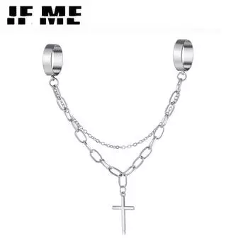 IF ME Ретро комплект колец «все в одном», женские серебряные кольца с крестообразной цепочкой, ювелирные аксессуары