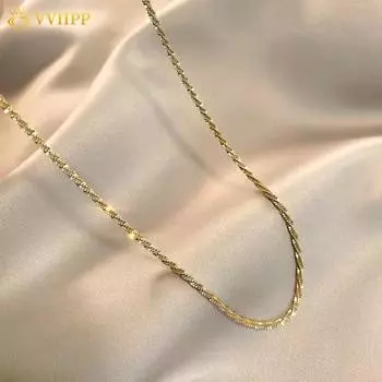 IF ME роскошное золотое ожерелье для женщин, колье-цепочка, простые аксессуары, ювелирные изделия