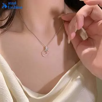 IF ME серебряное ожерелье для женщин, элегантные ожерелья с защитной пряжкой, аксессуары, ювелирные изделия