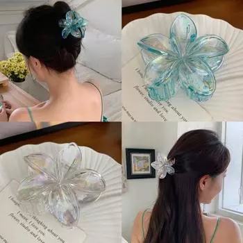 IF ME сладкий цветок заколки для волос для женщин прозрачные акриловые заколки для волос пляжные гавайские аксессуары для волос розовый