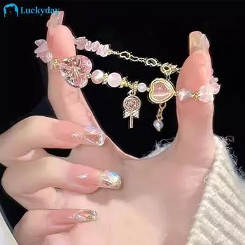 IF ME Sweet Heart браслет-леденец циркон Золотая цепочка из бисера браслеты для женщин ювелирные аксессуары