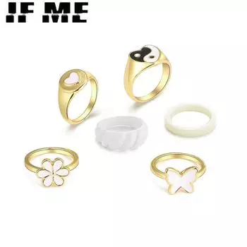 IF ME ювелирные изделия, красочное кольцо для женщин, глянцевое капающее кольцо с сердцем любви, кольцо с персиковым сердечком, изысканное дикое трендовое ювелирное изделие 5370602