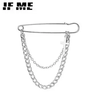 IF ME Винтажная серебряная брошь с крестом, простая булавка с кисточкой, женские аксессуары