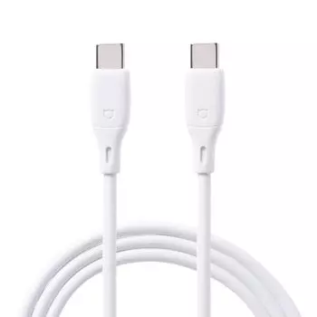 iFace Type-C на прямой кабель 1,2 м (белый)[ быстрая зарядка 3A трудно запутаться USB-C и кабель для зарядки силиконовый материал глаз лицевая сторона кабельная стяжка входит в комплект