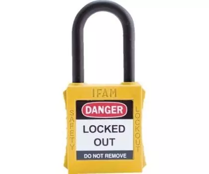 Ifam Lockout Padlock Nylon Shackle Yellow 044800