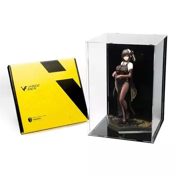 iFREEMEN чехол для коллекционирования фигурок акриловый чехол Простая сборка без винтов витрина витрина (Черный пьедестал + черная задняя часть, 20x20x25см)