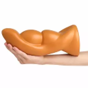 Ifukens Anal Plug with Suction Anal Thick Anchor Fist Adult Goods Cup, 2-tiered Dildo, Silicone, Shape, Unisex, Waterproof, Shape, (XL, Golden)