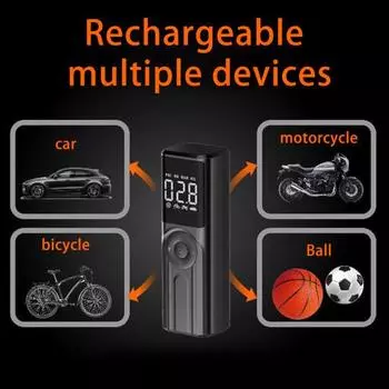 IG06 Надувной насос для шин, перезаряжаемый мини-АБС-пластик, легкий беспроводной компрессор для автомобиля
