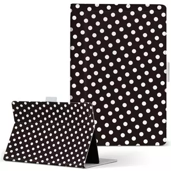 igcase Fire HD 8 released in Exclusive notebook direct pasting polka pattern 008248 (8th generation, 2018) case, type, cover, type, dots, black,