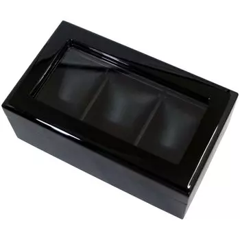 IGIMI Watch Storage 3 Watch Luxury Watch Box Case Wooden with Window Regalo Nero Black IG04020301001 IG-ZERO 40A-1W