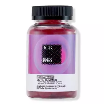 IGK Extra Extra биотин витаминные жевательные конфеты для волос 60 карат