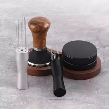 Игла для кофейного порошка, ручная, равномерно распределяющая, легкая, полезная, трамбовочная, распределительная, выравнивающая, кухонная утварь чёрный