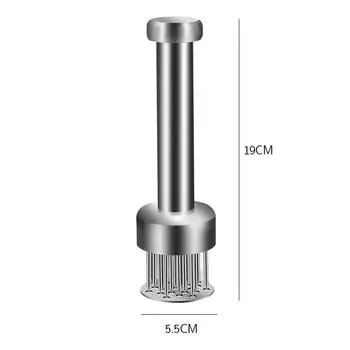 Игла для размягчения мяса из нержавеющей стали сохраняет форму и волокна мяса, делает толстые стейки и мясо более ароматными As shown