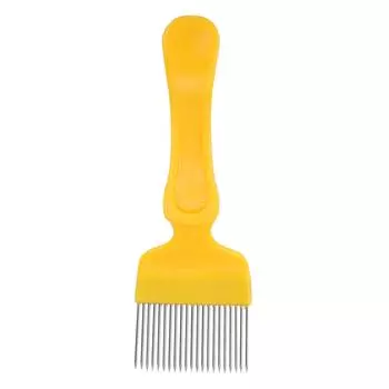 Игла для резки меда, вилка для резки из нержавеющей стали, 21 прямая игла с желтой пластиковой ручкой для