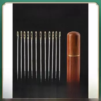 Игла для шитья без иглы для пожилых людей — цельный инструмент, позволяющий легко вдевать нитку в иголку и шить одежду без лишних хлопот. tail side hanging needle 12 pieces серебряный