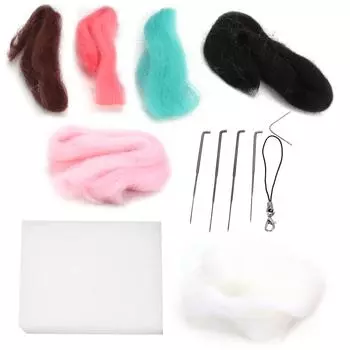 Игла для валяния, шерстяной фетр, панда, животное, плюшевая кукла, материал для самостоятельного изготовления, украшение для дома, ремесло