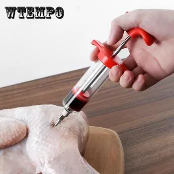 Игла для вкуса, индейка, свинина, барбекю, стейк, мясо, соусы, шприцы, маринады, кухонные аксессуары, специи, инструменты для приготовления пищи, кухонные гаджеты красный