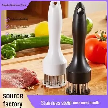 Игла и молоток из нержавеющей стали для размягчения мяса и стейков на кухне 16 pins чёрный