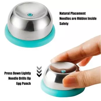 Игла из нержавеющей стали для пробивания яиц Кухонные принадлежности Endurance Hole Splitter Выпечка Кухонные инструменты Для яиц Аксессуары Гаджеты Обеденный чёрный