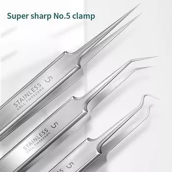 Игла от прыщей Пинцет для удаления легких черных точек и прыщей Острый изгиб