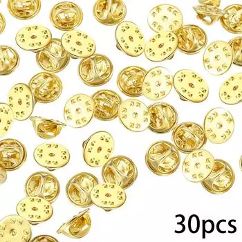 Иглодержатель из сплава 30/50/70 шт., пряжка для гвоздя, металлическая задняя часть иглы, эмалированная задняя часть иголки, аксессуары для летней пляжной свадьбы и вечеринки своими руками golden 30pcs