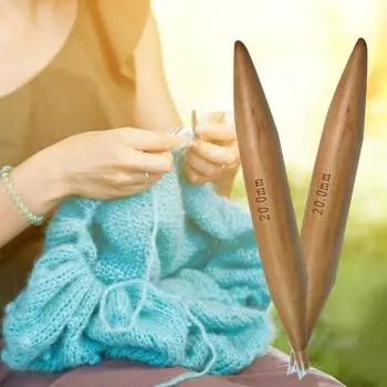 Иглы для свитера, легкие, широкий спектр применения, круглые деревянные вязальные спицы с деревянной трубкой для перчаток