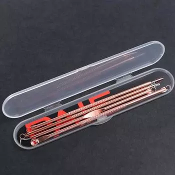 Иглы для удаления черных точек из розового золота, очиститель пор из нержавеющей стали, инструмент для глубокого очищения Rose Gold-B