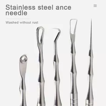 Иглы для удаления черных точек на лице, иглы для очистки пор, инструмент для удаления прыщей, игла для удаления пятен от угрей 01
