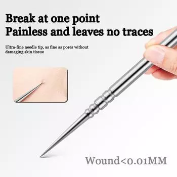Иглы для удаления угрей и черных точек из нержавеющей стали, игла для удаления черных точек, пятен, прыщей, инструмент для глубокой очистки, набор для ухода за кожей лица as the picture
