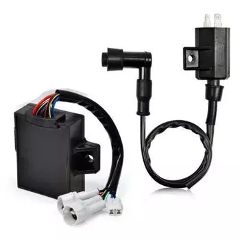 Ignition Coil Spark Plug CDI Module Kit For Kawasaki Bayou 220 KLF220A 1988-1995
