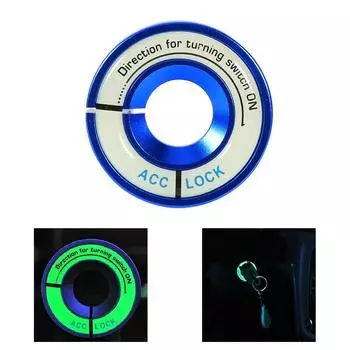 Ignition Key Ring, Auto Luminous Ignition, Key Ring Switch, Aluminum Alloy and Luminous Material