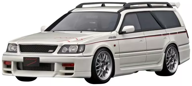 модель зажигания Nissan STAGEA 260RS Pearl White готовый продукт IG2892 1/18 (WGNC34) серебряный