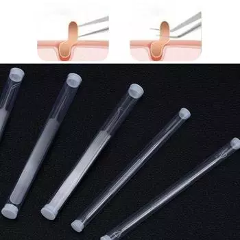 Игольчатые клетки от угрей, прыщей, зажим для черных точек, пинцет с круглой трубкой, игла из нержавеющей стали для удаления прыщей, уход за кожей лица as the picture