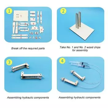 Игольчатый трубчатый экскаватор Модель Строительство Научные Эксперименты Наборы Игрушка для Детей